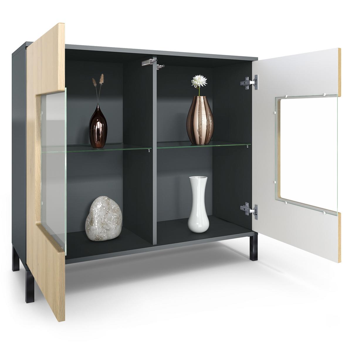 KOMMODE Grömitz Avola-Anthrazit - Anthrazit, Holzwerkstoff (92.5/83.5/35cm) - Vladon