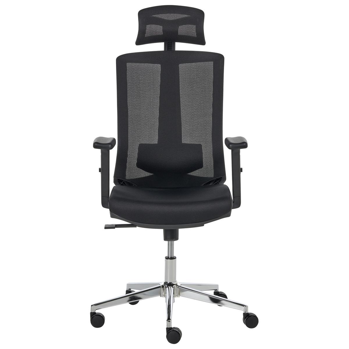 BÜROSTUHL Stoff Schwarz Enso - Schwarz, Textil (66/123/66cm) - Beliani