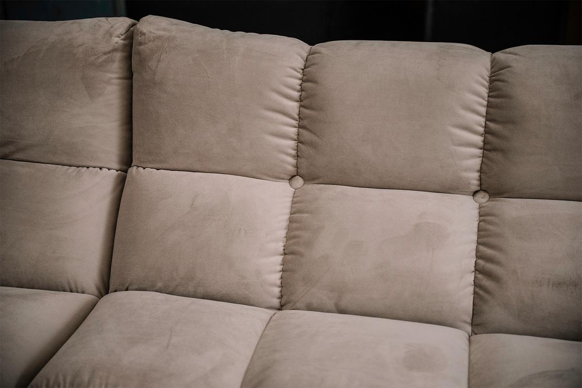 ECKSOFA VIVIEN Braun Velvet - Schwarz/Braun, Kunststoff/Textil (290/178cm) - KAWOLA