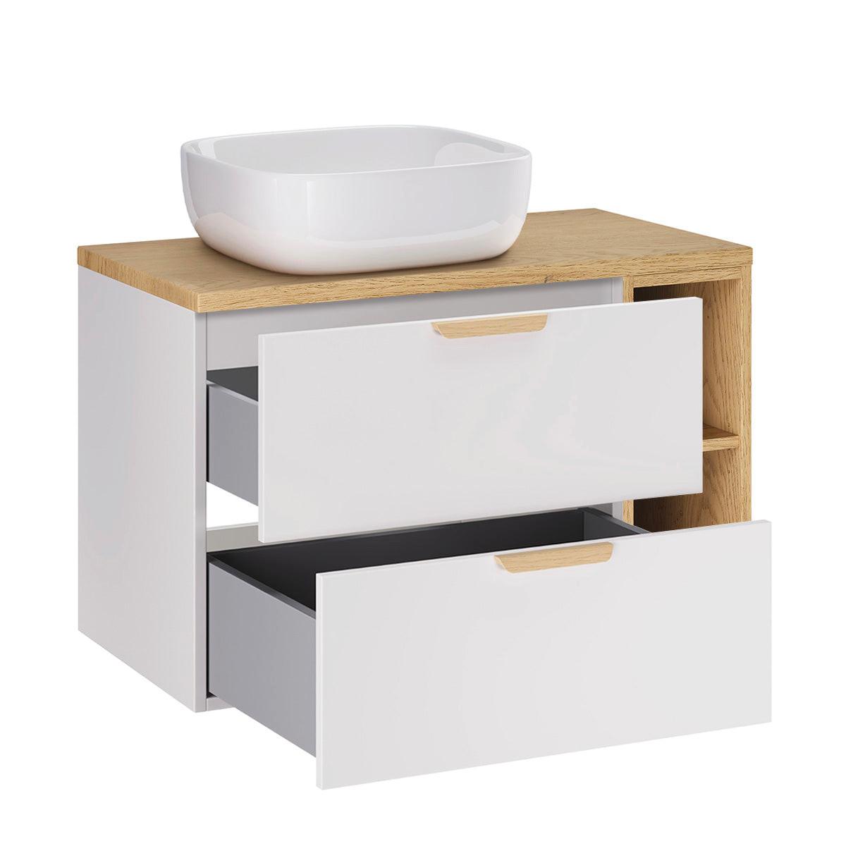 WASCHTISCH 80.6cm Oria Weiß - Weiß, Holzwerkstoff (80.6/50/46.5cm) - Petits-meubles