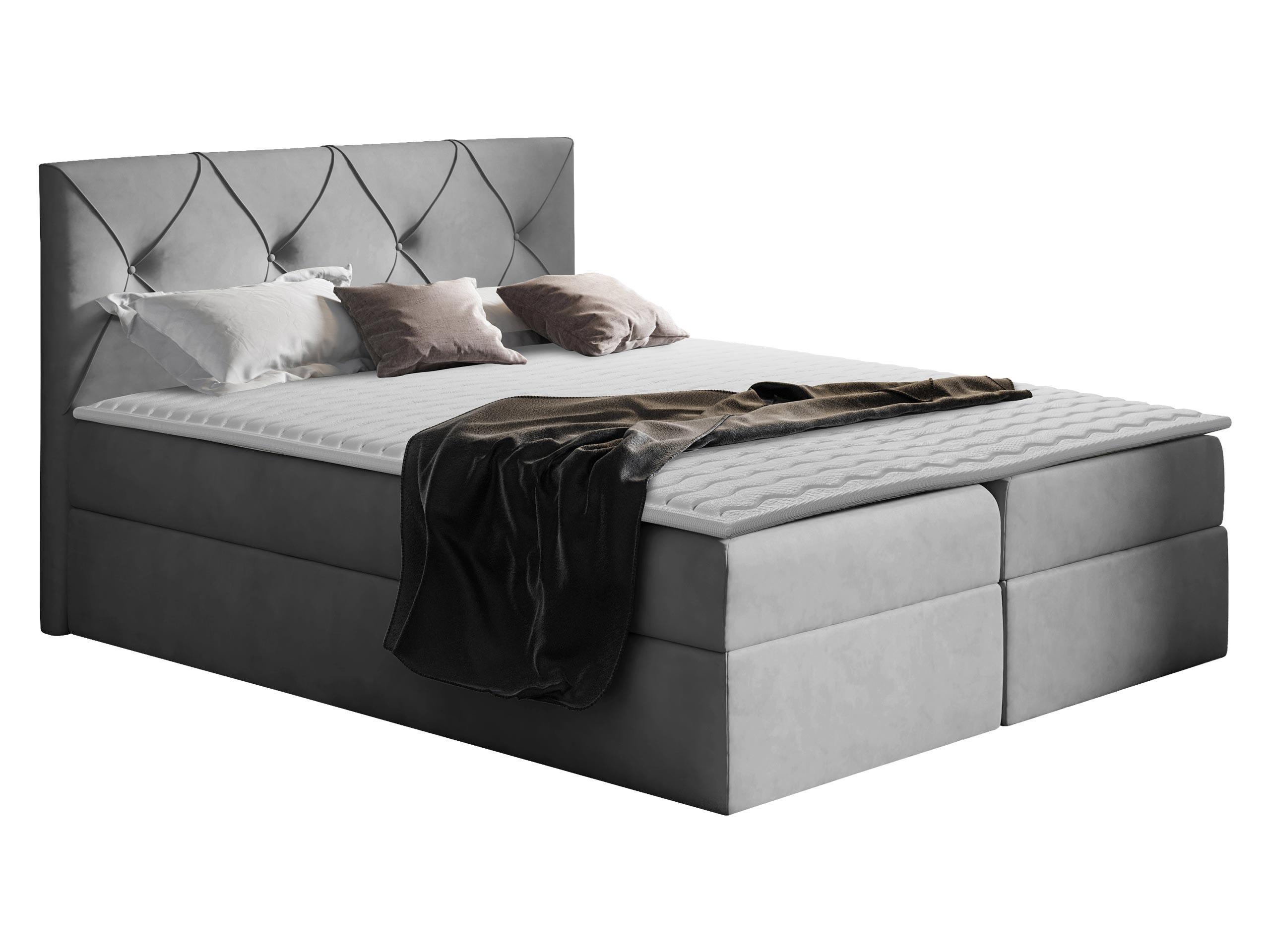 BOXBETT Crystal - H3 - Grau, Holz (160/200cm) - MIRJAN24