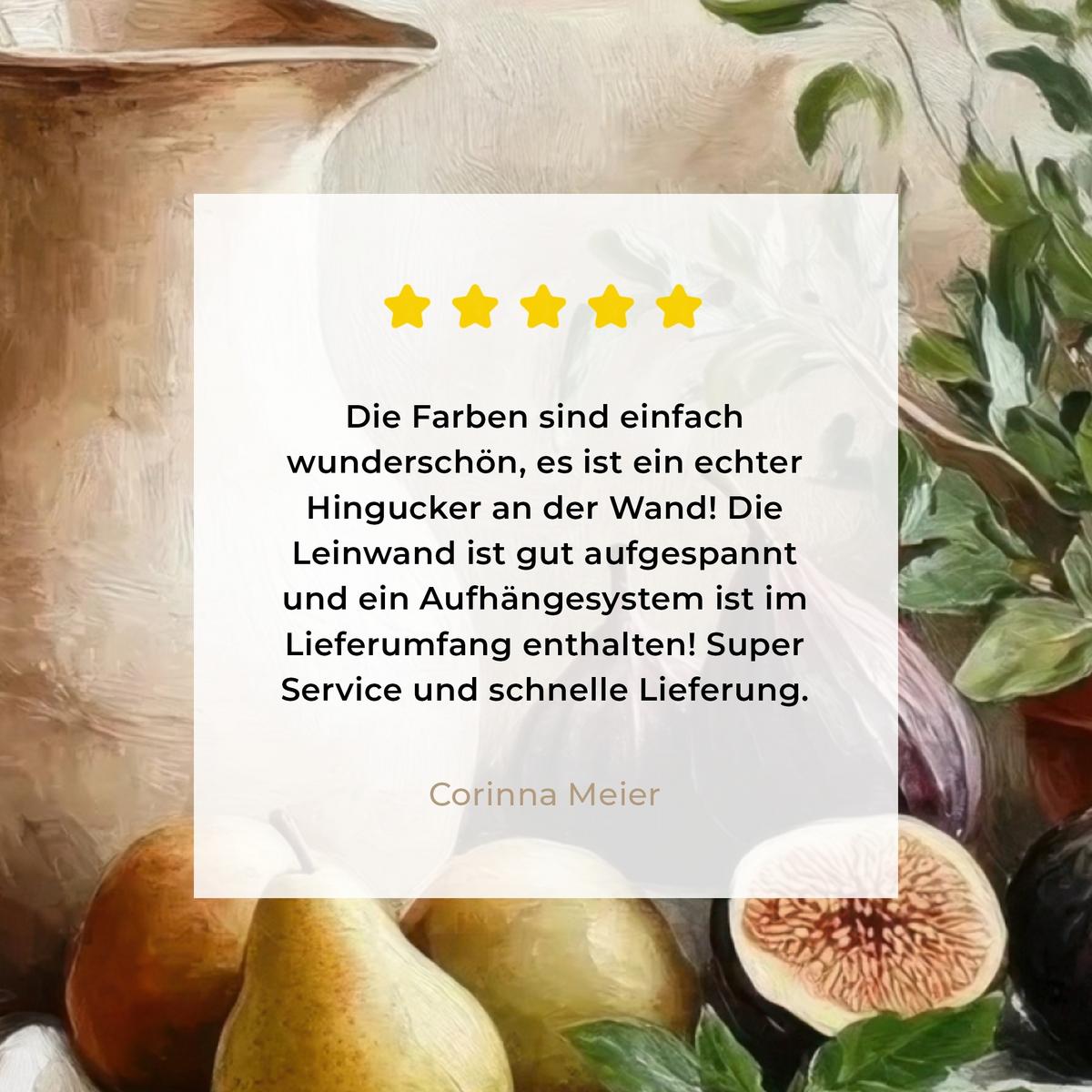 LEINWANDBILD Obst - Kräuter - Ländlich Deko Wohnzimmer 20x20 cm - Naturfarben, Textil (20/20cm) - MuchoWow