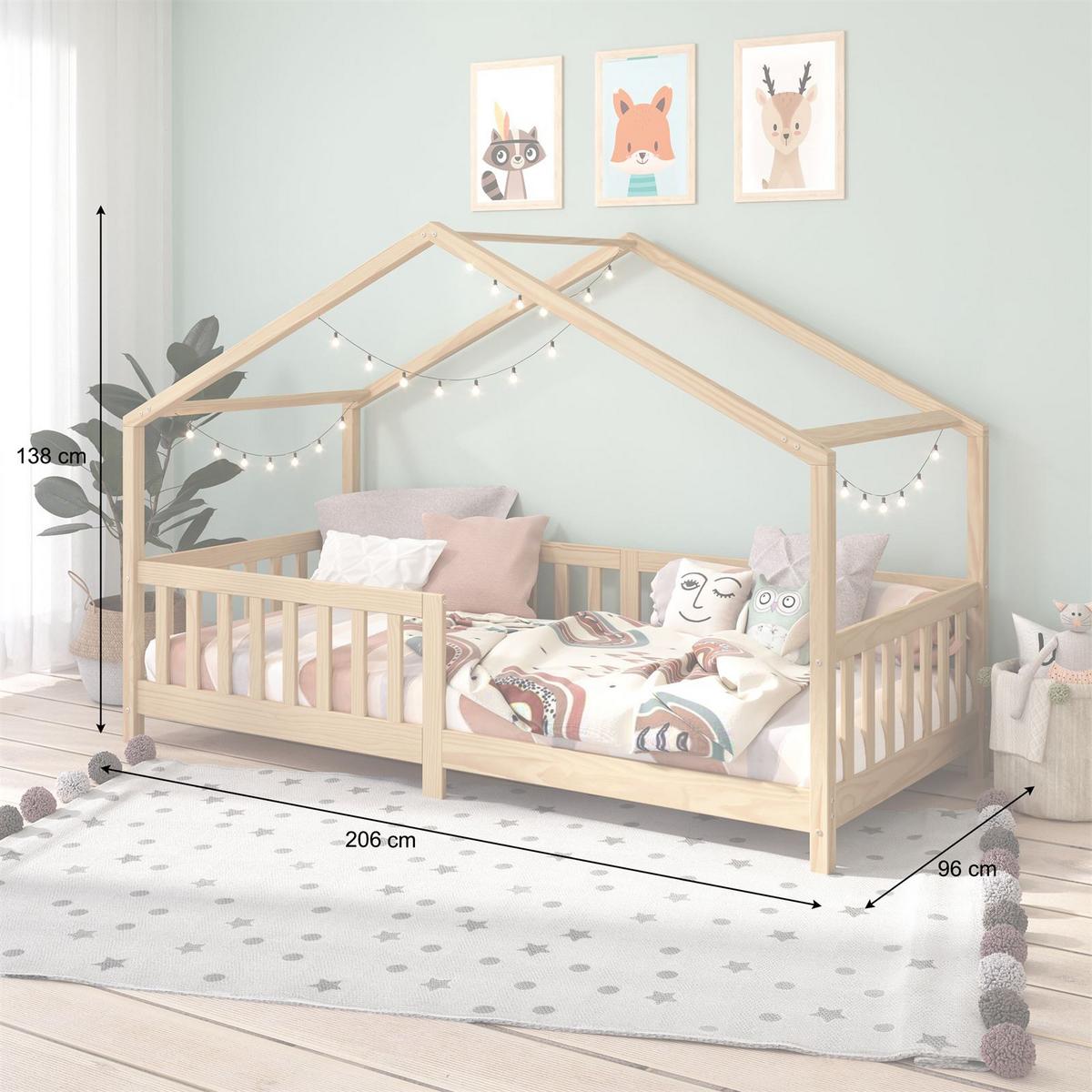 HAUSBETT LISAN 90X200 CM - Naturfarben, Holz (96/138/206cm) - IDIMEX