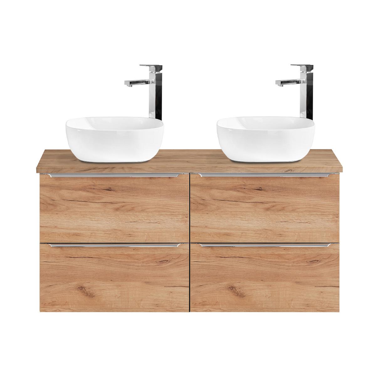 DOPPELWASCHTISCH 120.4cm April Holz - Braun, Holzwerkstoff (120.4/59/46cm) - Petits-meubles