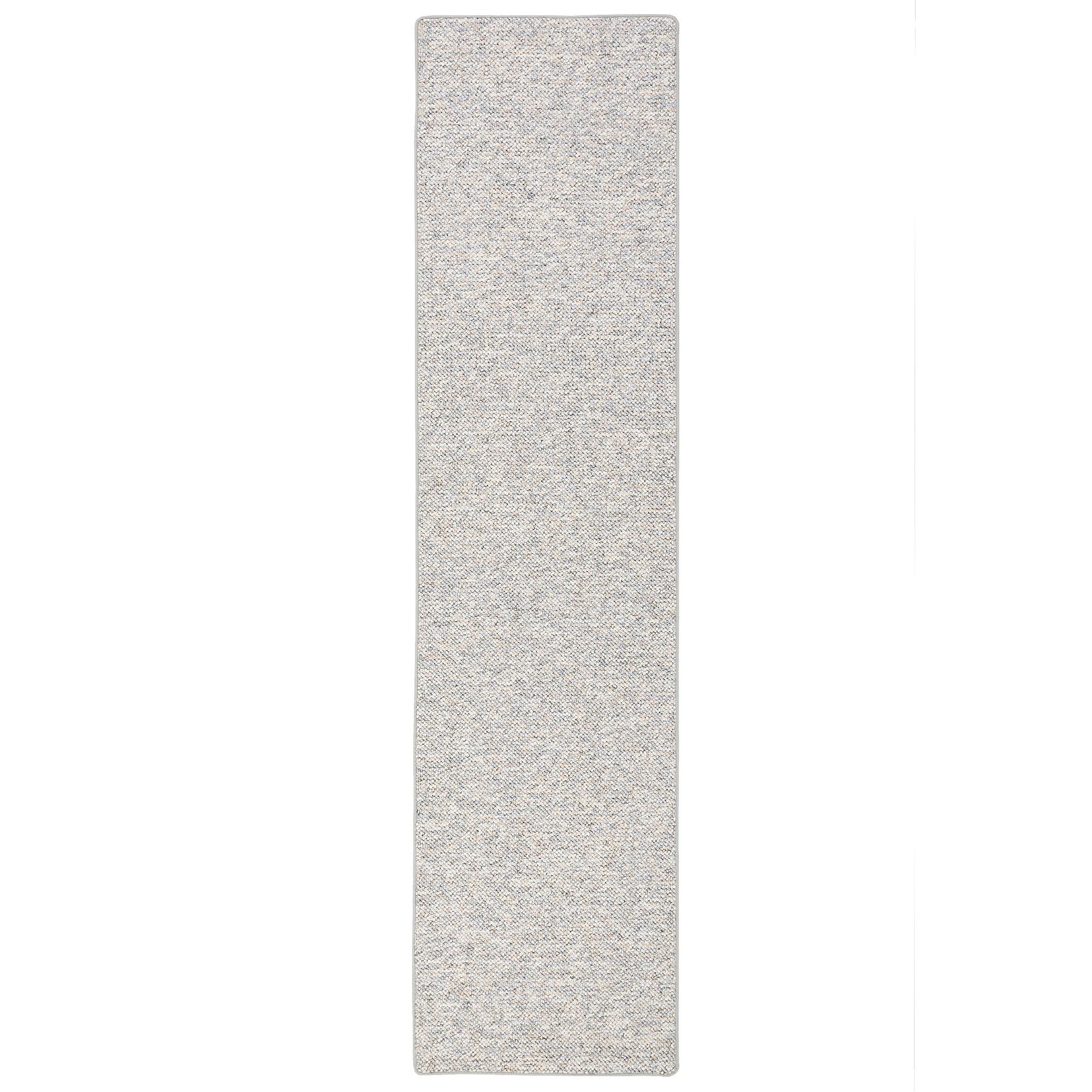 WOLL-OPTIK BERBER LÄUFER JUNA MELIERT - Grau, Textil (100/100cm) - Snapstyle