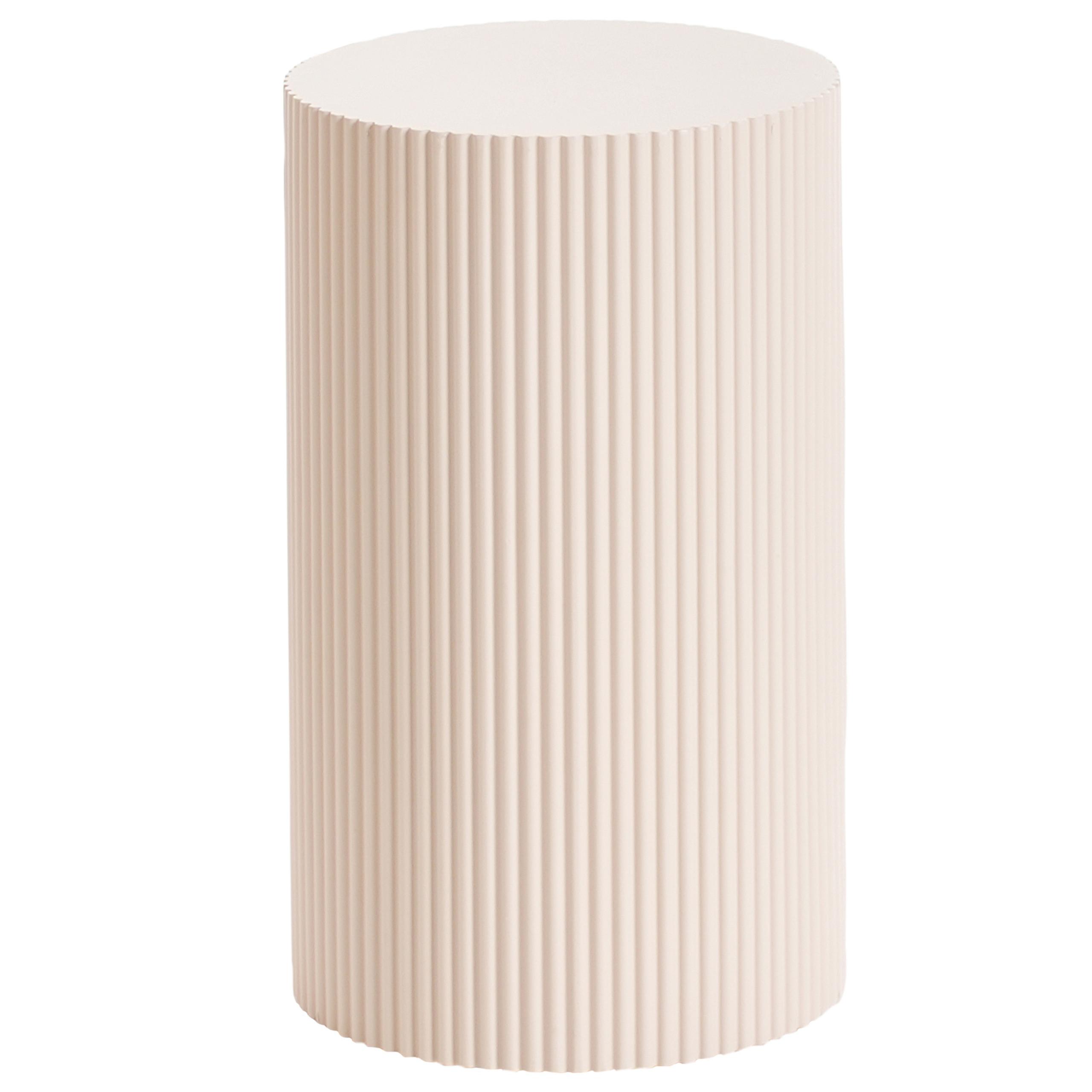 BEISTELLTISCH Weiß Claire - Creme, Holzwerkstoff (27/27/50cm) - Beliani
