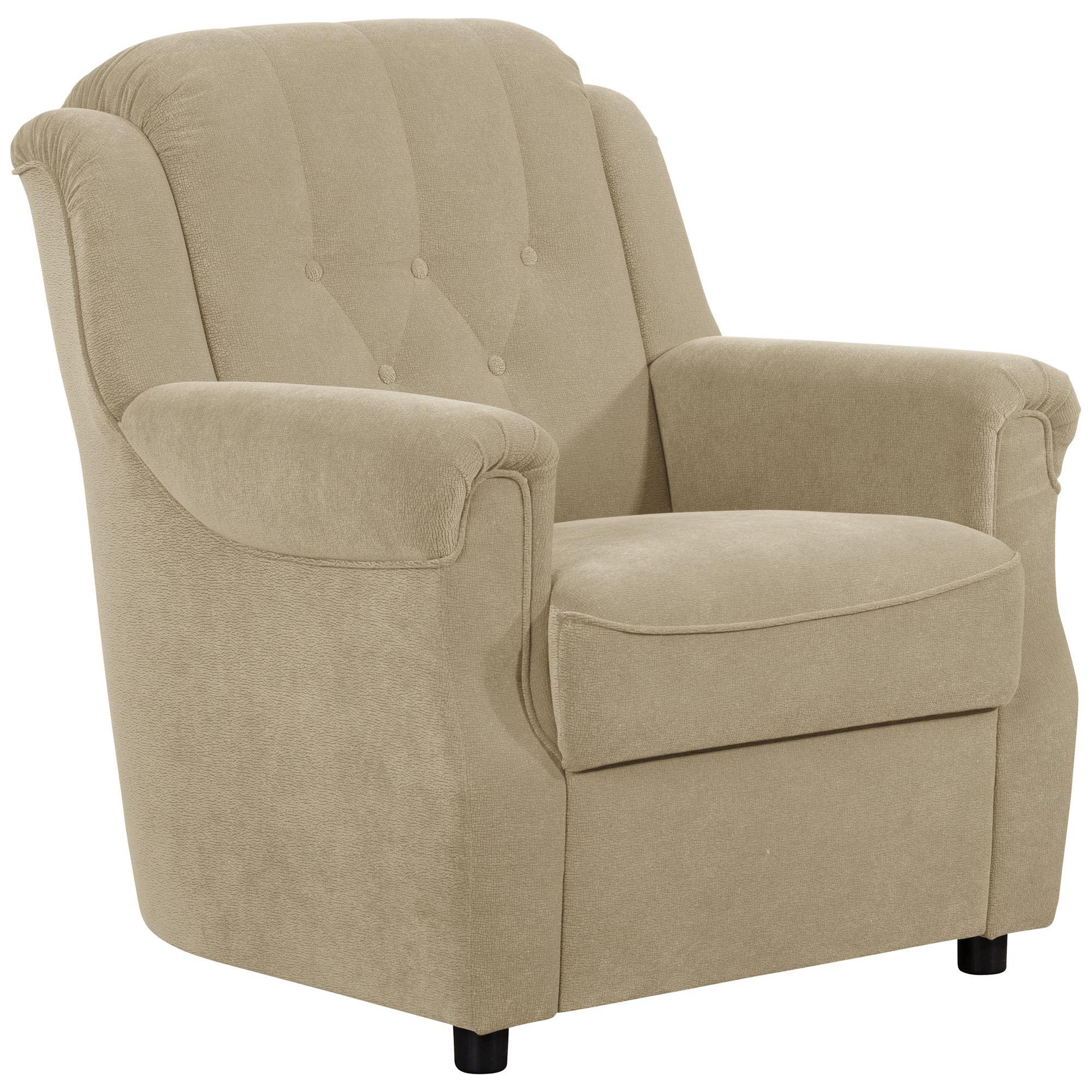 POLSTERSESSEL Kaylyn Flockstoff sand - Sandfarben, Kunststoff (81/89/83cm) - 58aufmkessel