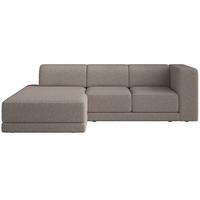ECKSOFA Novals L-Form, 4-Sitzer, links 278 cm - Taupe/Schwarz, Holz/Kunststoff (278/168cm) - Selsey