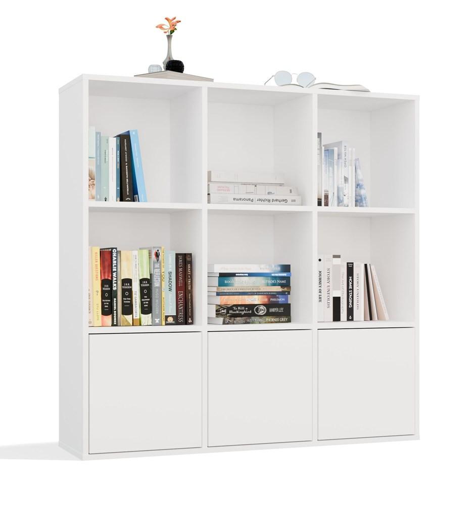 BÜCHERREGAL Weiß 110/110/30 - Weiß, Holzwerkstoff (110/110/30cm) - RAUMHIRSCH FURNITURE