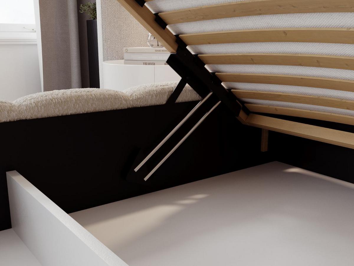 POLSTERBETT Modo 180x200 Bouclé-Stoff Beige - Beige, Textil (180/200cm) - Graingold