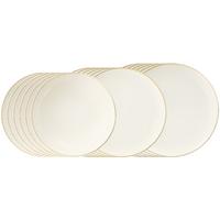 TELLER-SET Savona Goldlinie creme 18-tlg. - Creme, Keramik (2/2/2cm) - Seltmann Weiden