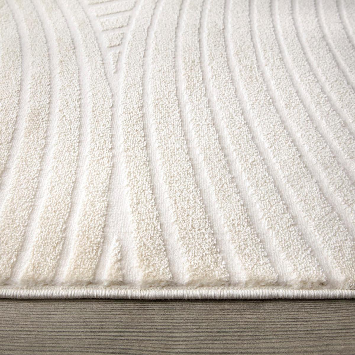 KURZFLORTEPPICH, einfarbig, aus Polyester, Florhöhe 9 mm, Creme, 80 x 150 cm - Creme, Textil (150/80cm) - KADIMA DESIGN
