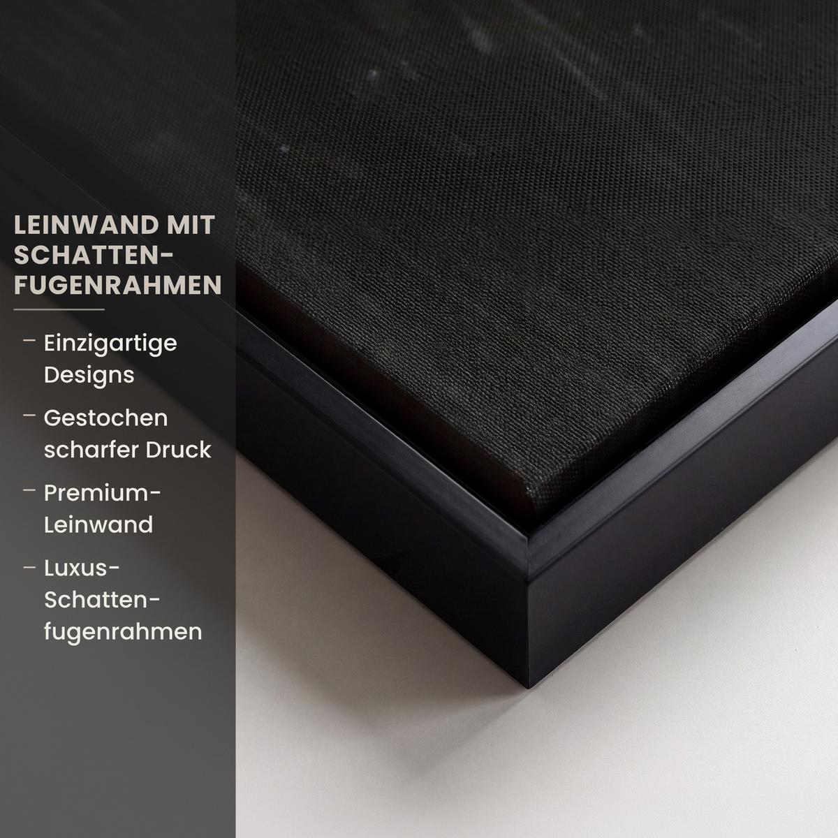 LEINWAND Bilder mit Rahmen - Abstrakt - Flugzeuge - Schwarz - Rund - 140x90 - Beige, Textil (140/90cm) - MuchoWow