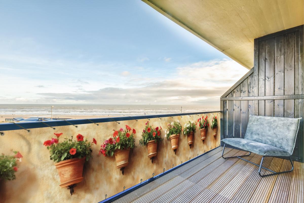 BALKON-SICHTSCHUTZ Blumentöpfe - Wand - Vintage Groß 500x85 cm - Terracotta, Kunststoff (500/85cm) - MuchoWow