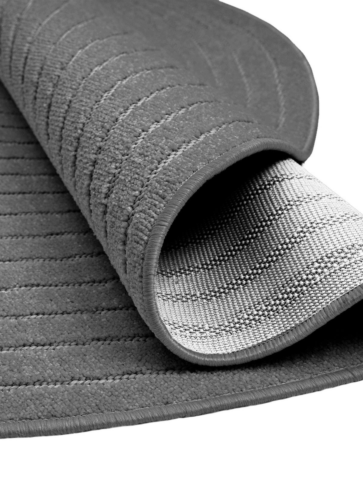 TEPPICH Outdoor Abstrakt MEZEN Polypropylen Anthrazit 160 x 160 cm - Anthrazit, Textil (160/160cm) - KADIMA DESIGN