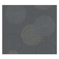 VLIESTAPETE Grau 53/1005 cm - Schwarz/Grau, Textil (53/1cm) - KUNSTLOFT