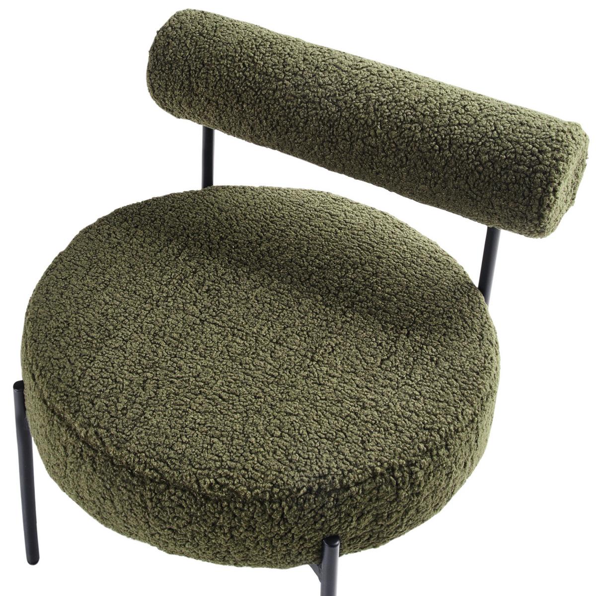 SESSEL Grün Alpha - Schwarz/Grün, Textil (60/66/60cm) - Beliani