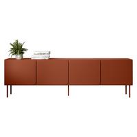 TV-LOWBOARD Rafael 200 4D - Rot, Holzwerkstoff/Metall (200/61/40cm) - MIRJAN24