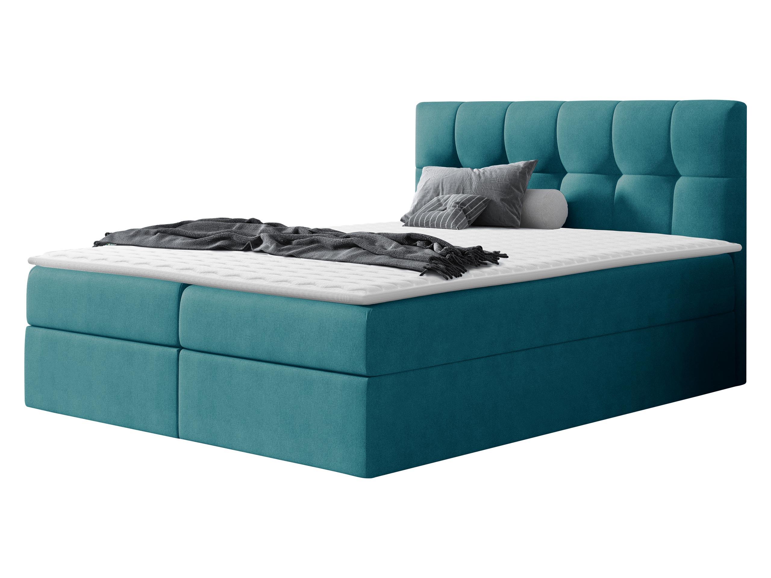 BOXBETT Rico - H3 - Blau, Holz/Textil (180/200cm) - MIRJAN24