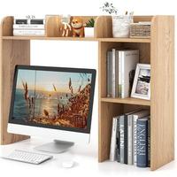 SCHREIBTISCHREGAL Tischregal Holz - Apfelbaumfarben, Holz (25/94/74cm) - COSTWAY