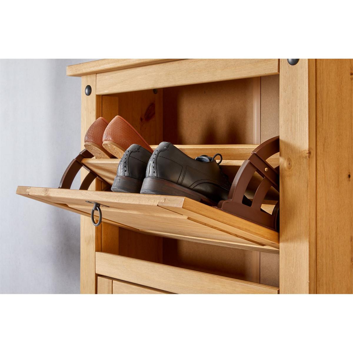 SCHUHSCHRANK TEQUILA - Kieferfarben, Holz (73/136/26cm) - IDIMEX