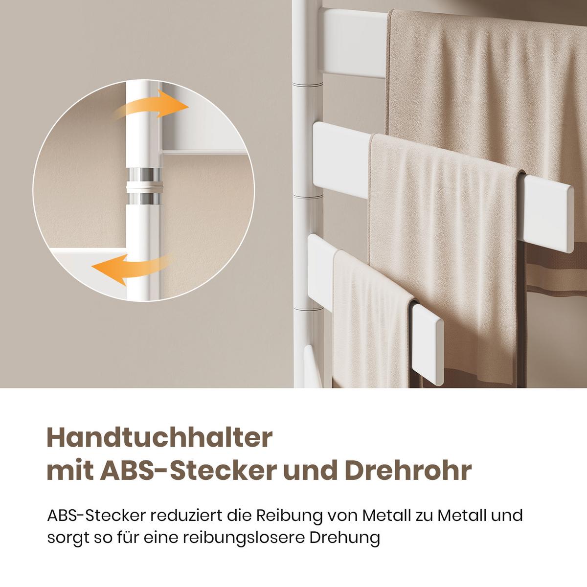 HEIZKÖRPER Handtuchheizkörper Intelligentes Heizsystem mit Ablage Weiß 76/45 cm - Weiß, Metall (45/76/14cm) - EMKE