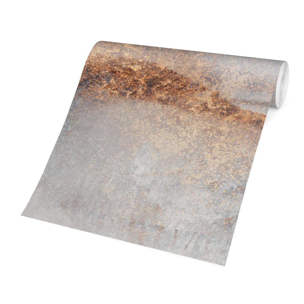 FOTOTAPETE Gold-Grauer Nebel 336/225 cm - Grau, Papier (336/225cm) - Bilderwelten