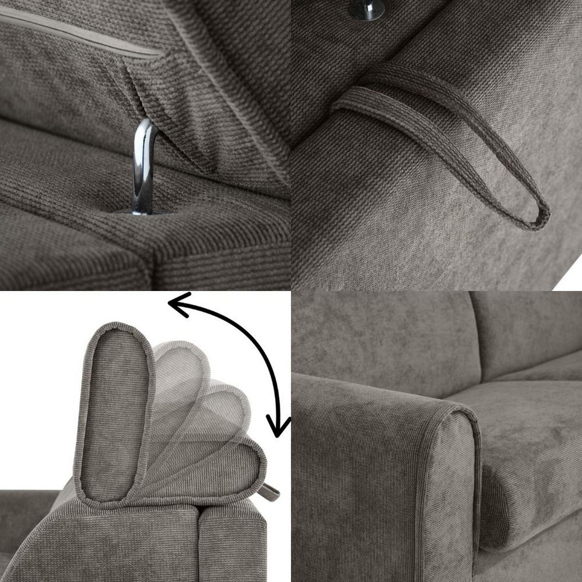 SCHLAFSOFA Pavarti mit italienischem Gestell, 140x195, Braun - Schwarz/Braun, Holzwerkstoff/Textil (194/88/100cm) - Beautysofa