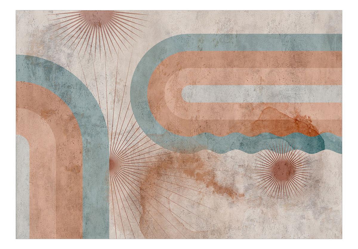 SELBSTKLEBENDE FOTOTAPETE 392/280 cm - Blau/Braun, Kunststoff/Textil (392/1cm) - KUNSTLOFT