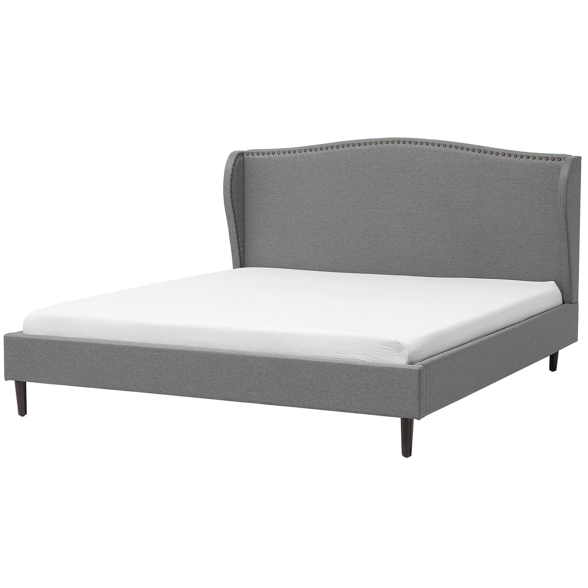 POLSTERBETT 180/200cm Grau Colmar - Grau, Textil (180/200cm) - Beliani