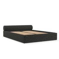 POLSTERBETT Solvo mit Stauraum 160/200 cm Schwarz im Blur Stoff - Schwarz/Naturfarben, Holz/Holzwerkstoff (160/200cm) - AltaBeds