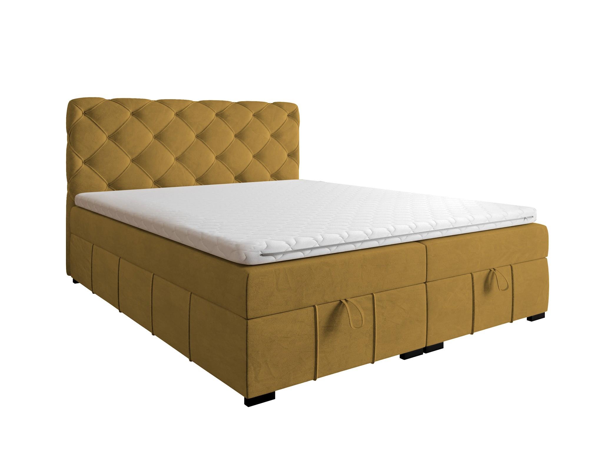 BOXBETT Gisel - Gelb, Holzwerkstoff/Textil (120/200cm) - Fun Möbel