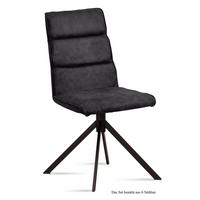 ESSZIMMERSTUHL (6er-Set) Drusy 47x92x60 Schwarz/Anthrazit - Anthrazit/Schwarz, Kunststoff (60/92/47cm) - 58aufmkessel