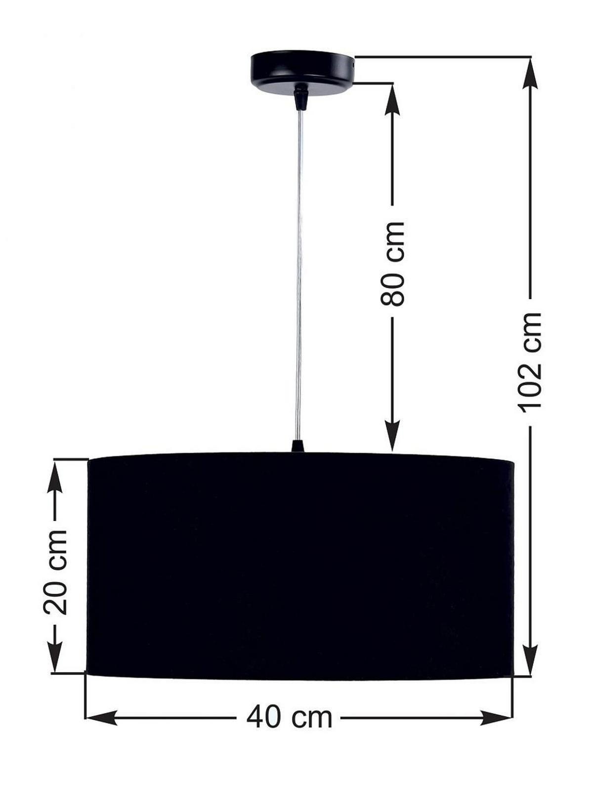 HÄNGELEUCHTE Blau 40/20 cm - Blau/Schwarz, Kunststoff (40/0.6/20cm) - ONZENO