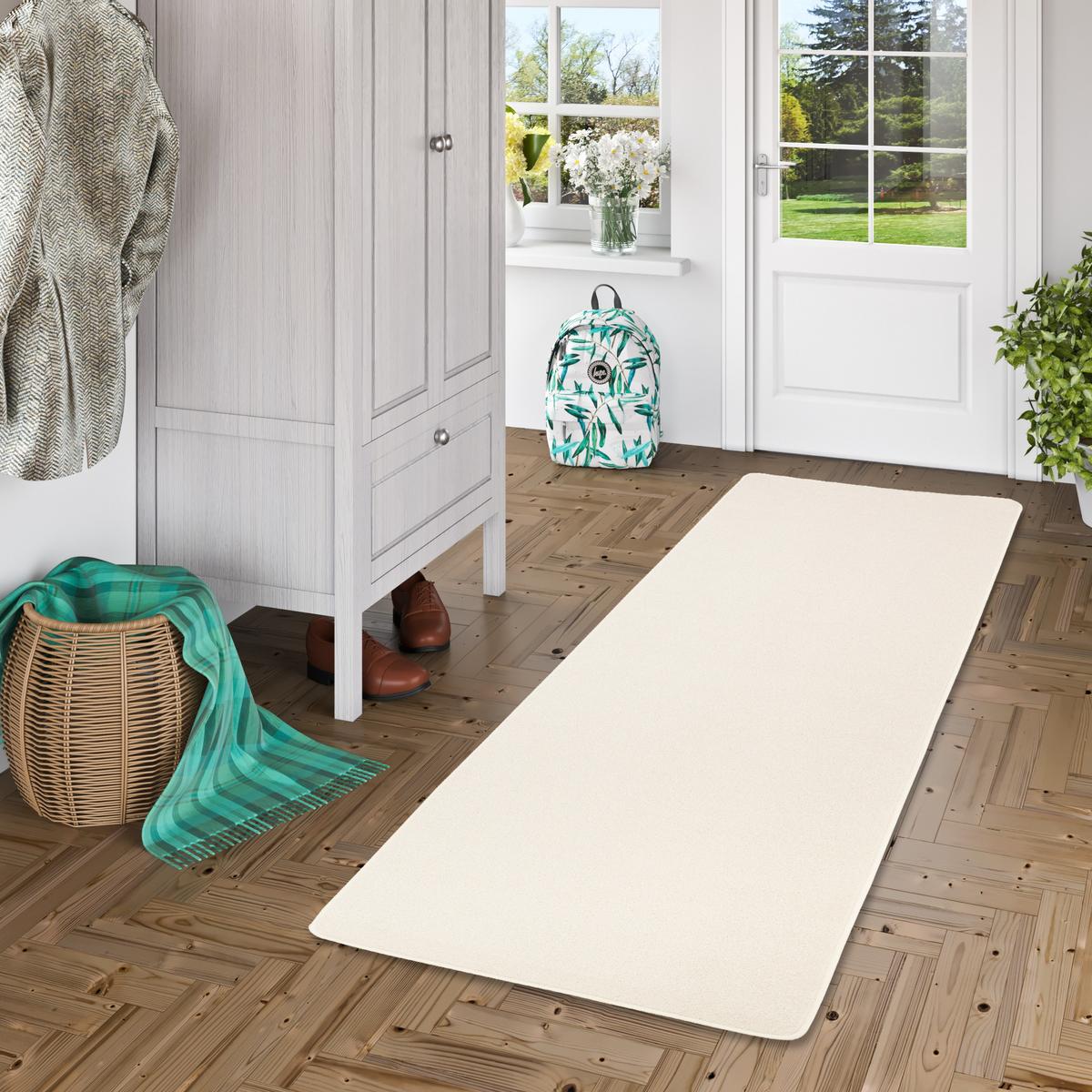 TREND VELOURS LÄUFER TEPPICH JOY - Creme, Textil (80/320cm) - Snapstyle