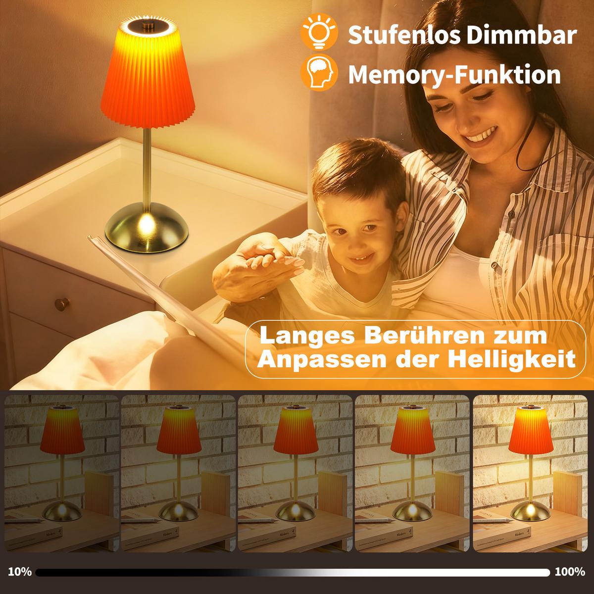LED TISCHLAMPE Celesia 11.5/11.5/30 - Orange, Metall (11.5/11.5/30cm) - ZMH