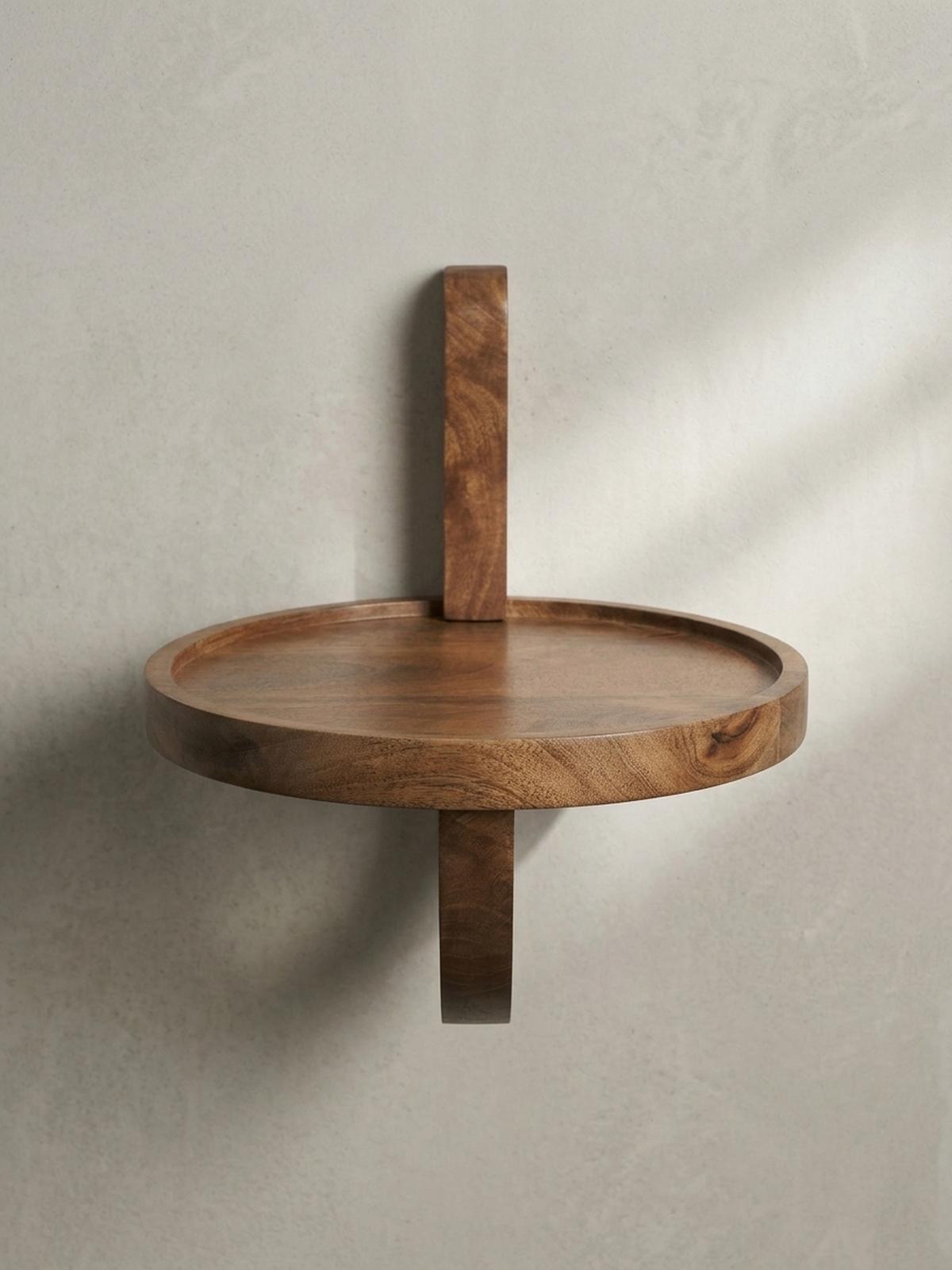 WANDREGAL Mango Massivholz Modern Stil 30x33x30 cm Rund - Braun, Holz (30/33/30cm) - KADIMA DESIGN