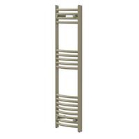 HANDTUCHHEIZKÖRPER 400 x 1200 mm Beige Badheizkörper gebogen mit Seitenanschluss - Beige, Metall (40/120/3cm) - LuxeBath