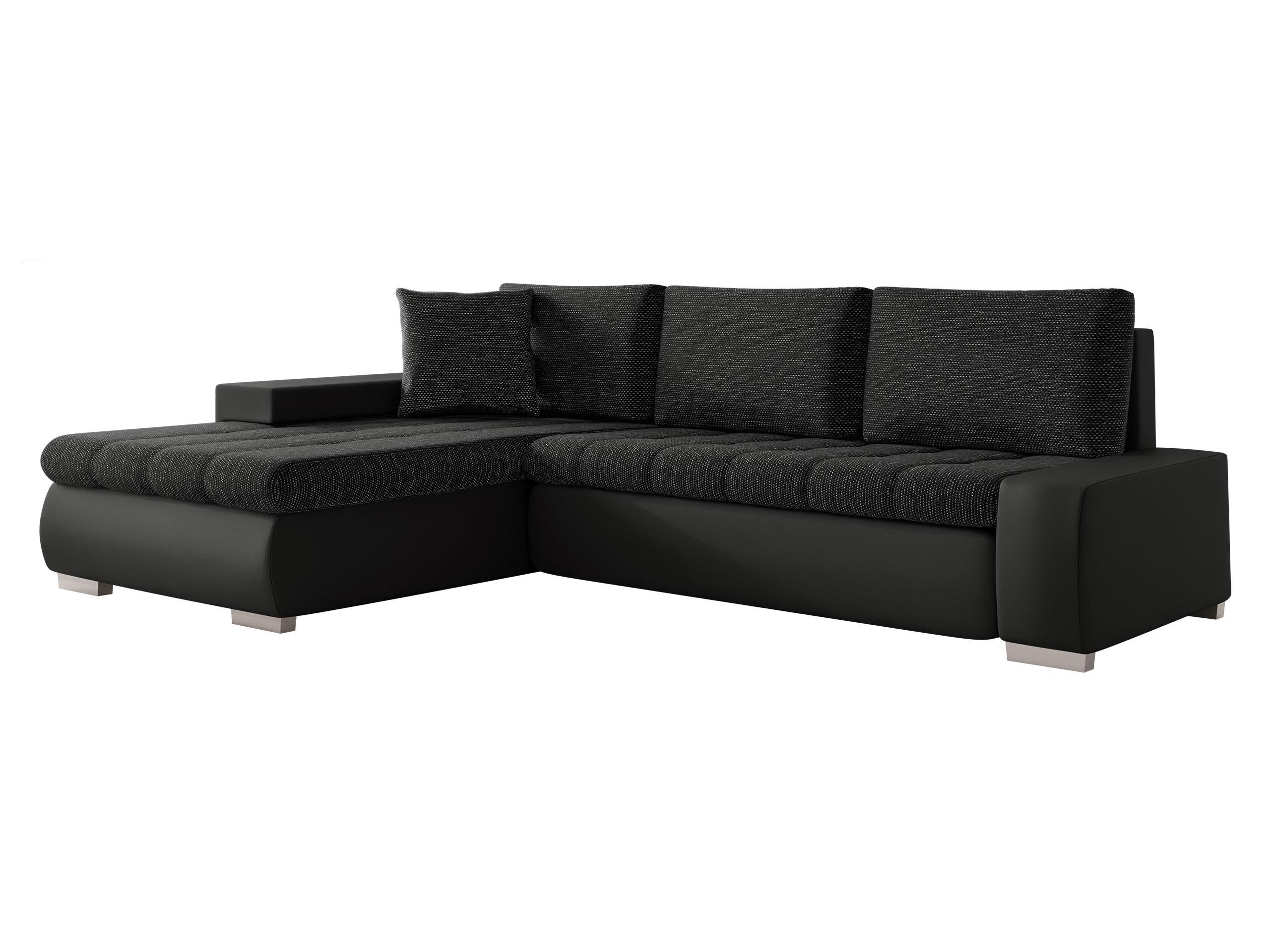 ECKSOFA Orkan Mini - Schwarz, Holz/Textil (265/185cm) - MIRJAN24