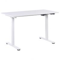 SCHREIBTISCH weiß 120/60/72-122 cm Grifton - Weiß, Holzwerkstoff (60/120/72cm) - Beliani