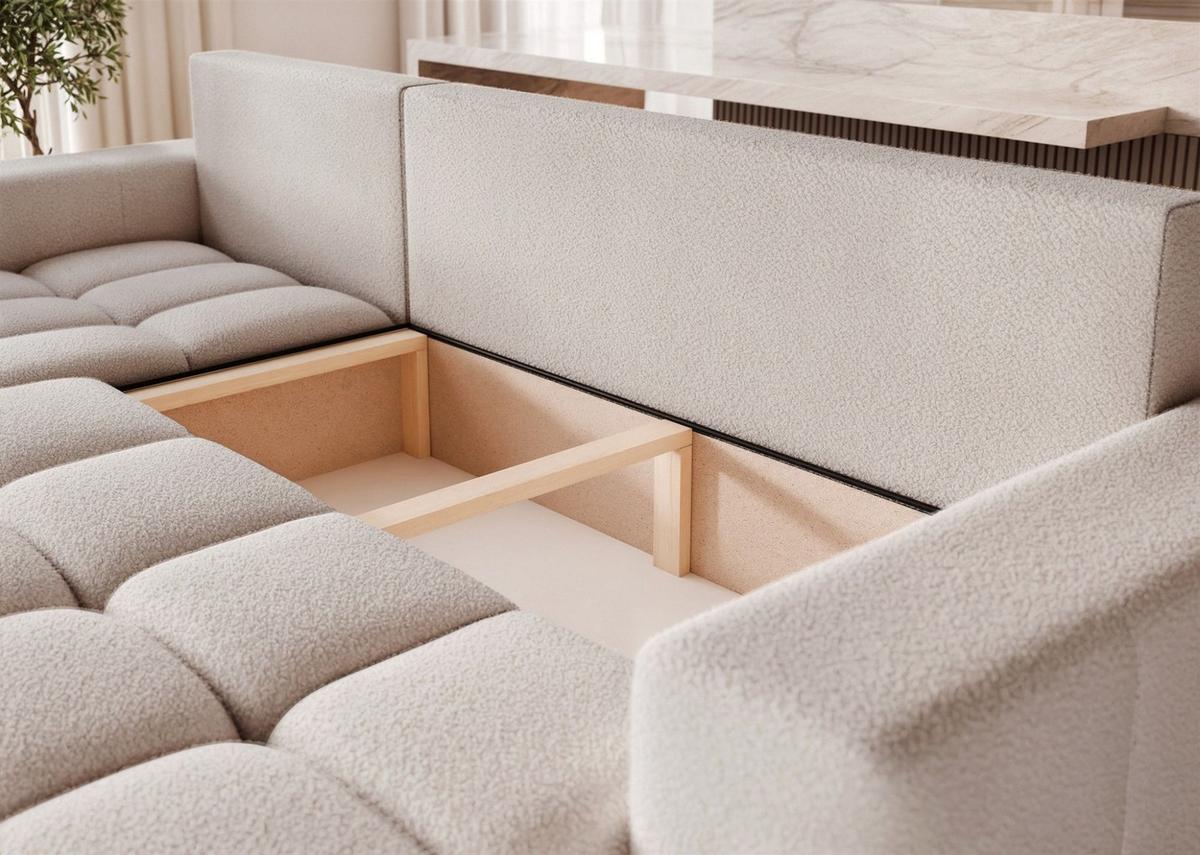 ECKSOFA Anabel Mit Schlaffunktion - Hellgrau, Holzwerkstoff/Textil (248/145cm) - Fun Möbel