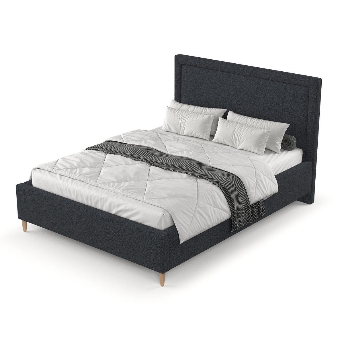 POLSTERBETT Vega 120/200 cm Anthrazit im Riva Stoff - Anthrazit/Naturfarben, Holz/Holzwerkstoff (120/200cm) - AltaBeds