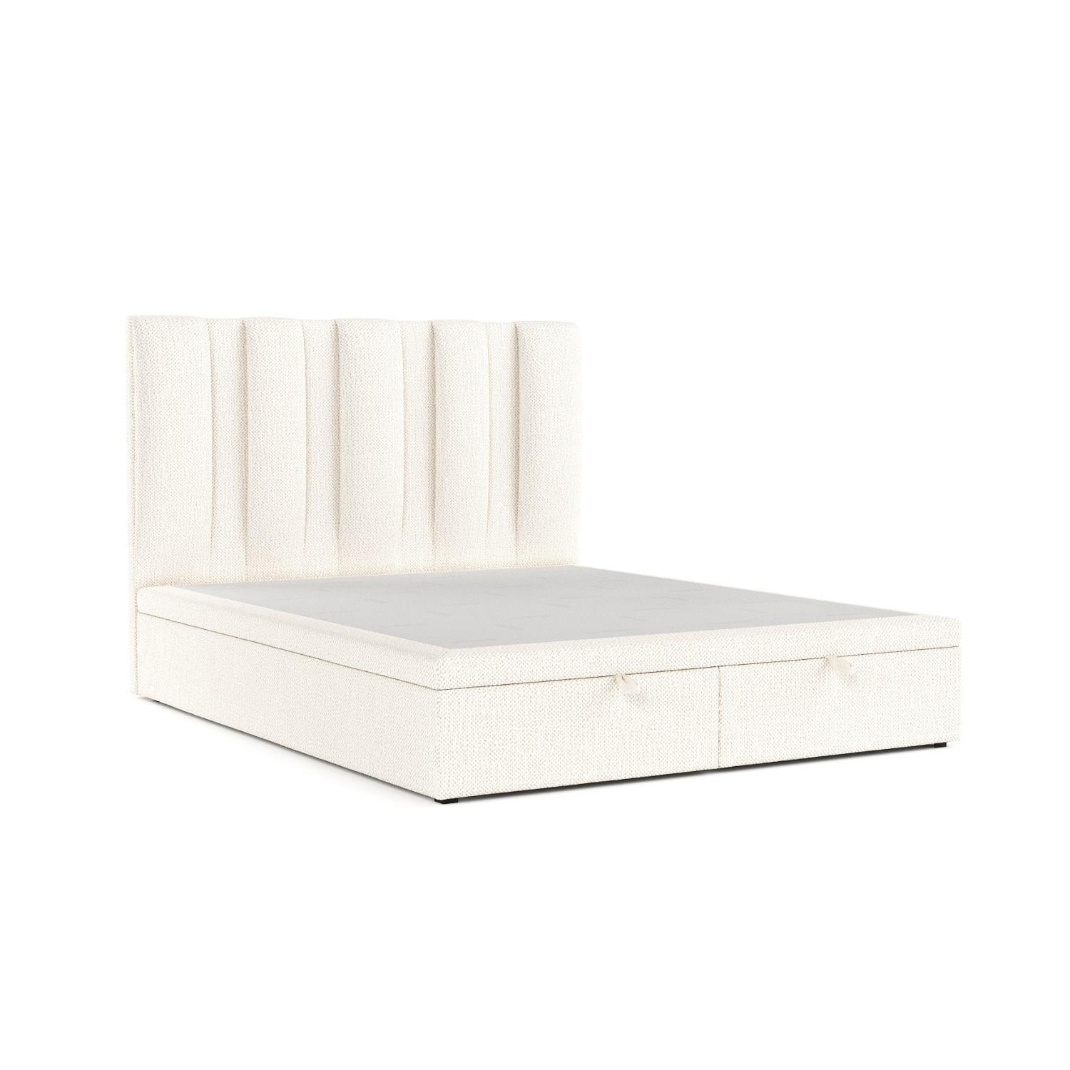POLSTERBETT Orta mit Stauraum 180/200 cm Creme im Alta Stoff - Creme/Schwarz, Holz/Holzwerkstoff (180/200cm) - AltaBeds