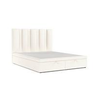 POLSTERBETT Orta mit Stauraum 180/200 cm Creme im Alta Stoff - Creme/Schwarz, Holz/Holzwerkstoff (180/200cm) - AltaBeds