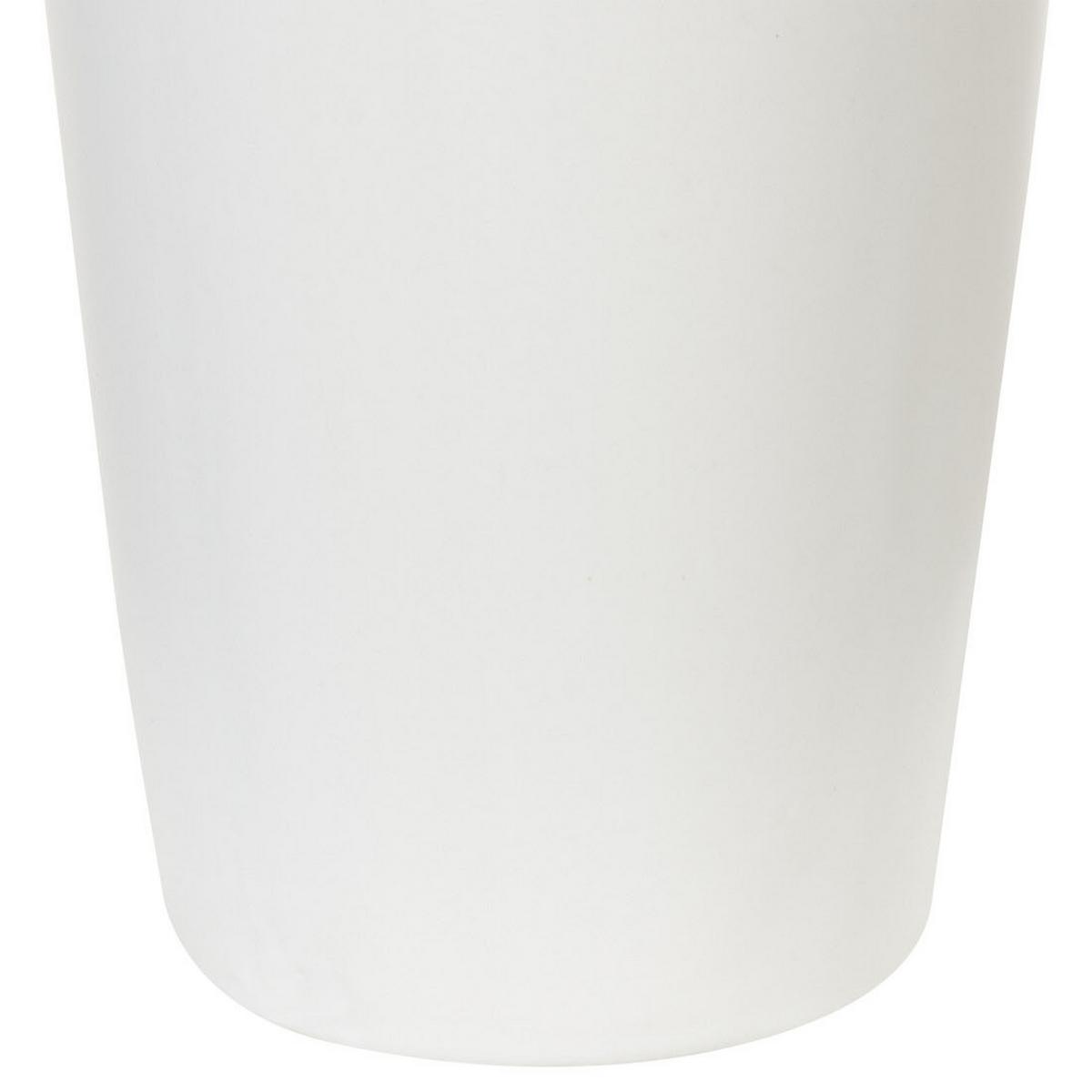 DEKOVASE Steinzeug weiß Apamea - Weiß, Stein (33cm) - Beliani