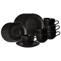 KAFFEESERVICE Liberty Velvet Black schwarz 18-tlg. - Schwarz, Keramik (2/2/2cm) - Seltmann Weiden