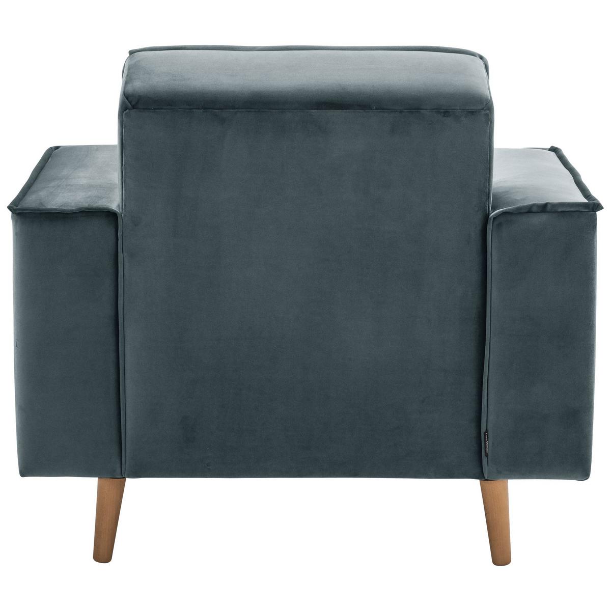 POLSTERSESSEL Kavindra Samtvelours azur - Aubergine, Kunststoff (78/84/100cm) - 58aufmkessel
