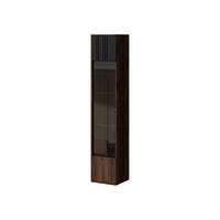 GLASVITRINE Philippe - Nussbaumfarben/Schwarz, Holzwerkstoff (36/164/31cm) - MIRJAN24
