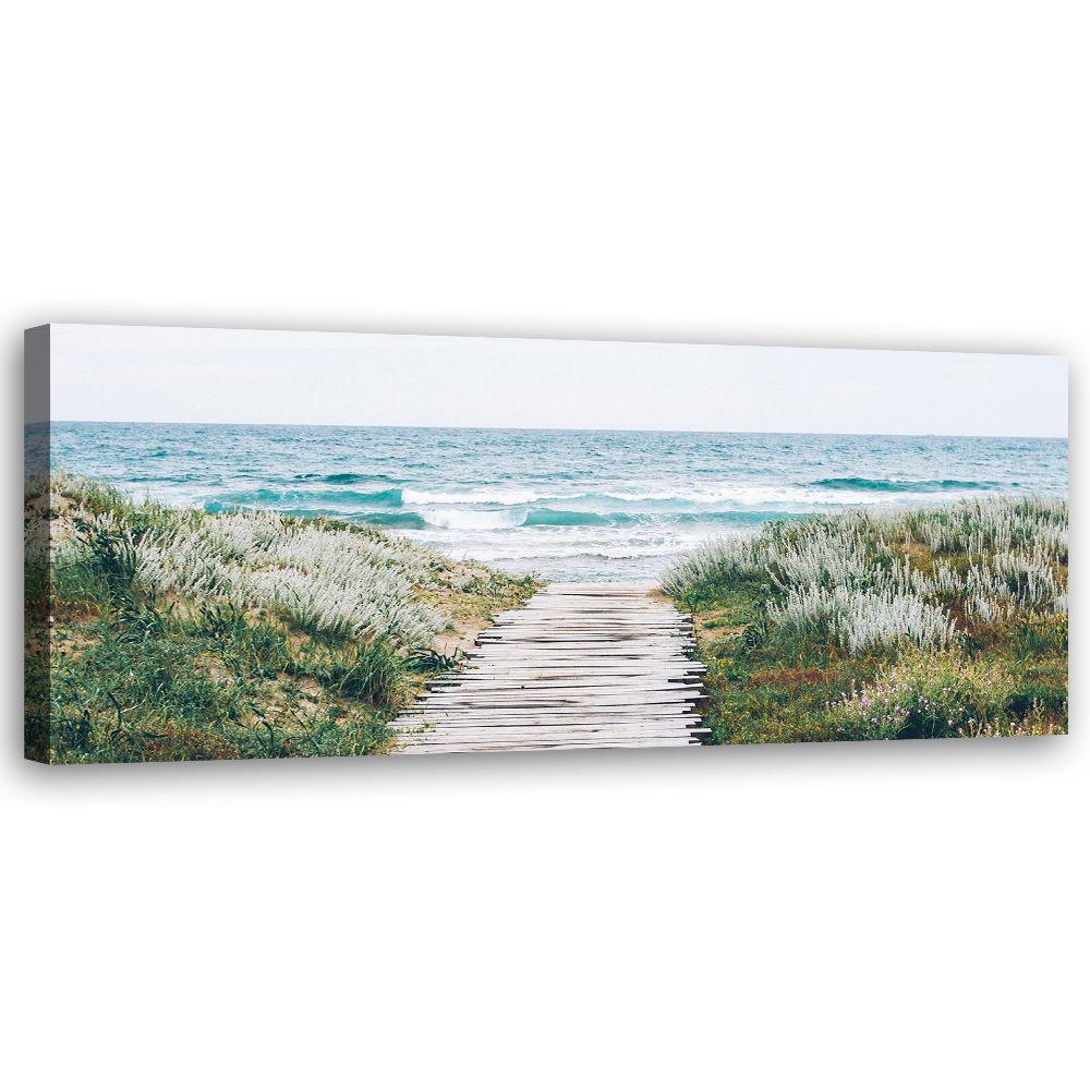 KUNSTDRUCK Blau 90/30 cm - Blau, Textil (90/30cm) - KUNSTLOFT