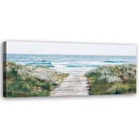 KUNSTDRUCK Blau 90/30 cm - Blau, Textil (90/30cm) - KUNSTLOFT